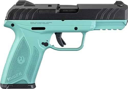 Ruger Security-9, 2 Magazines, 9MM, 4.00" Barrel, 15 Rds, Turquoise / Black 