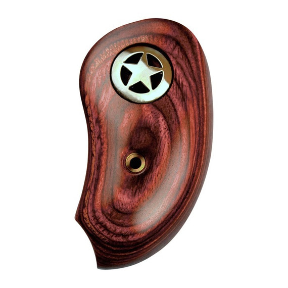 Bond Arms Extended Rosewood Grip, w/ Silver Star, Wood Finish, Rosewood 