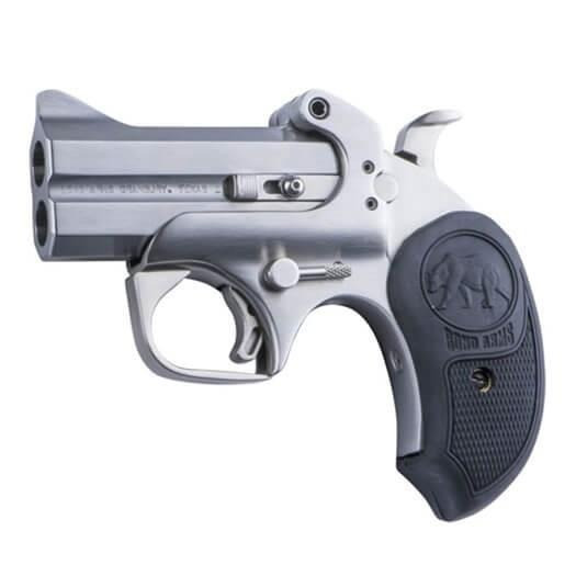 Bond Arms Extended Papa Bear, Black Rubber Grip, .45 Colt, 3.00" Barrel, 2 Rds, Stainless 