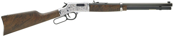 Henry Big Boy Silver Deluxe Engraved, Transfer Bar Safety, .45 Colt, 20.00" Barrel, 10 Rds, Bright Silver 