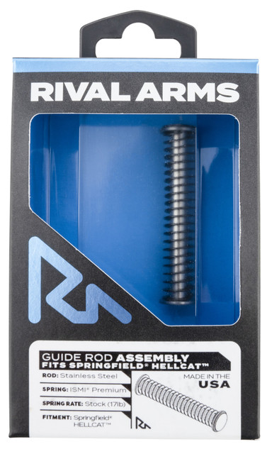 Rival Arms Guide Rod Assembly, 9MM, Stainless Steel Rod, ISMI Premium Spring, Black 