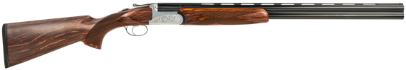Fausti Caledon, Wood Laser Grain, 12 Gauge, 28.00" Barrel, 2 Rds, Blued / Stainless / Wood 