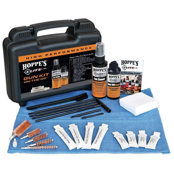 Hoppe's Elite Gun Care On The Go Kit, High Performance Gun Cleaning Kit, Black 
