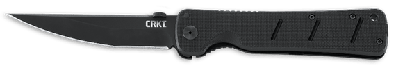 CRKT Otanashi noh Ken, Folding Clip Point, Anti Rust AUS-8A SS Blade, Black Textured G10 Handle 