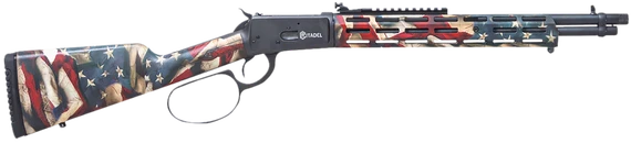 Howa Levtac 92, Matte Black/Respect Camo, .357 Magnum, 16.50" Threaded Barrel, 8 Rds, American Flag Camo 