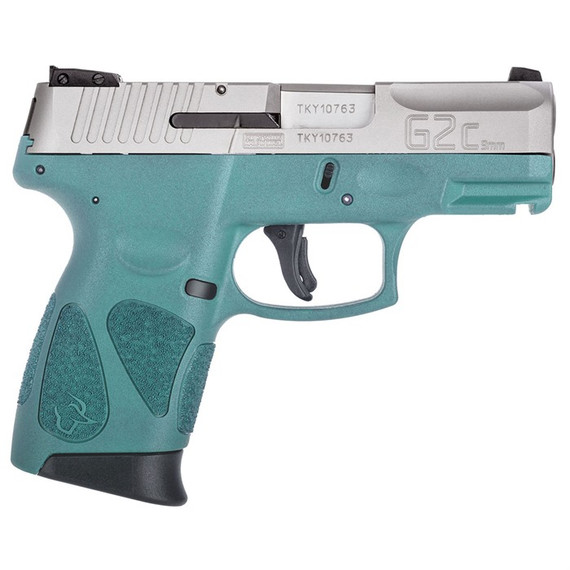 Taurus G2C, 9MM, 3.2" Barrel, 12 Rds, Stainless/Cyan - 725327617426 