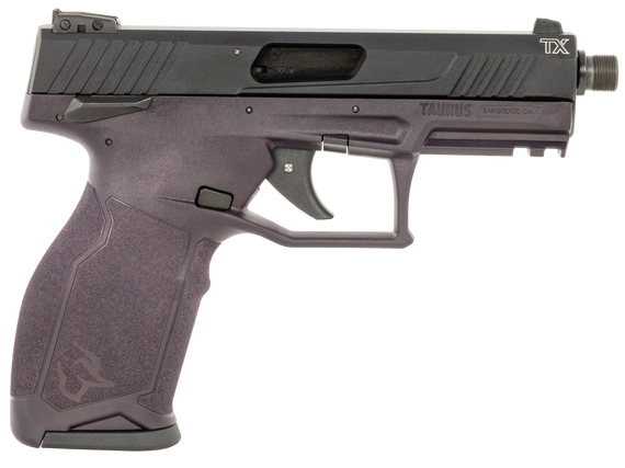 Taurus TX22, 22 LR, 4.10" Barrel, 10+1 Rds, Matte Black/Purple Wine - 725327932574 