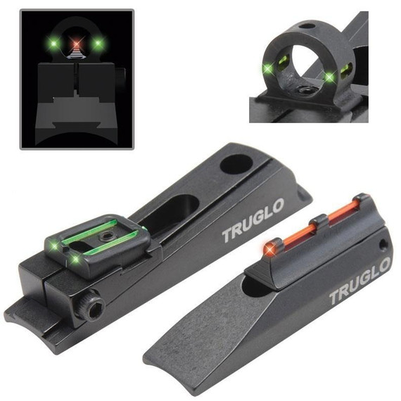 Truglo Muzzleloader-Brite Universal Sight Set Interchangeable Rear Ghost Ring & Notched Rear Sight 