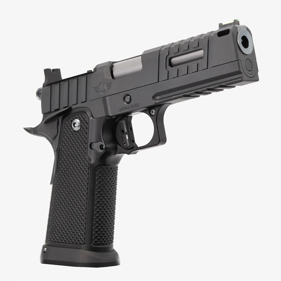 United Gunworks Alpha, 9MM, 4.50" Ported Island Barrel, 20 RDs, 2-3 lb Trigger, Black / Silver Barrel 