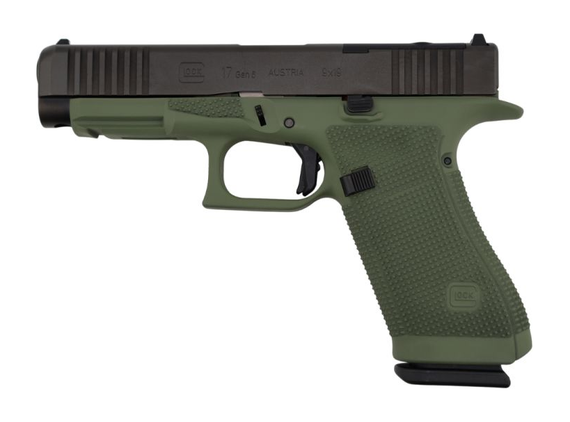 Glock 17 Gen 6, 9MM, 4.49" Barrel, 17 RDs, OD Green / Black 