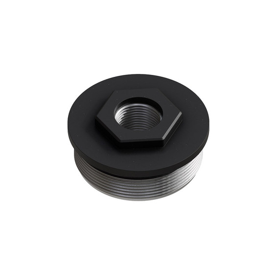 Exigent Defense Ti Direct Thread Adapter, 1/2x28 Barrel Thread, 1.375x24 HUB Mount, Grade 5 Titanium, Black 