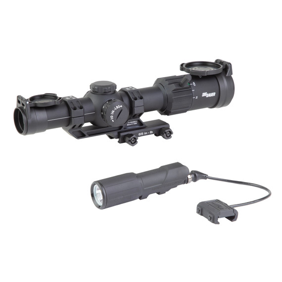 Sig Sauer Tango-MSR, w/ FOXTROT-MSR Light & ALPHA-MSR Mount, 1-6x24mm, 30mm Tube, Illuminated MSR BDC-6, Black 