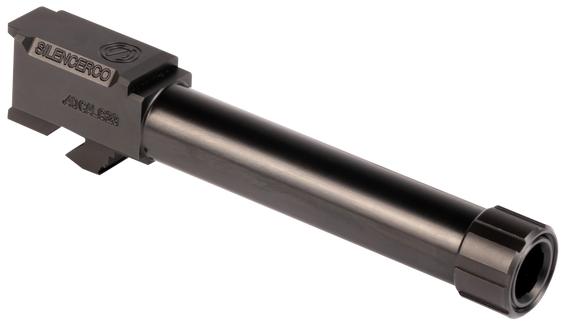 SilencerCo AC1757 Threaded Barrel, 4.50" 40 S&W, Black Nitride - 817272018370 