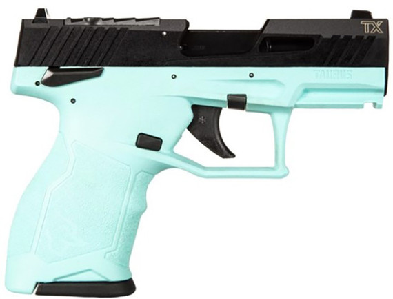 Taurus TX22 Compact, 22 LR, 3.60" Barrel, 10 Rds, Cyan/Black - 725327941743 