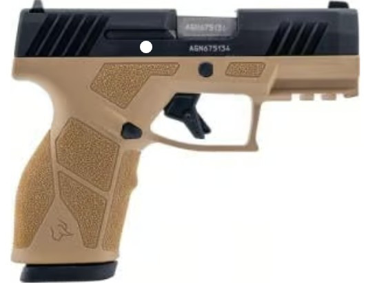 Taurus GX2, 9MM, 3.38" Barrel, 13 Rds, Tan/Black - 725327636960 