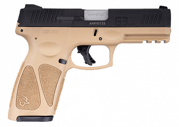 Taurus G3, 9MM, 4.00" Barrel, 15 & 17 Rds, Black/Tan - 725327625773 