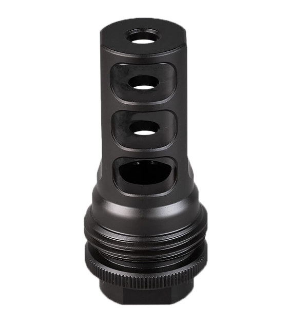 SilencerCo ASR Muzzle Brake, Black Nitride, 3/4"x24 Threads, 458 Cal - 816413025369 