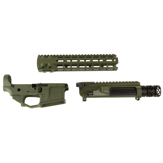Radian Weapons Model 1 Builder Kit, 5.56 NATO/.223 Rem, 10" Barrel, Olive Drab Green Cerakote