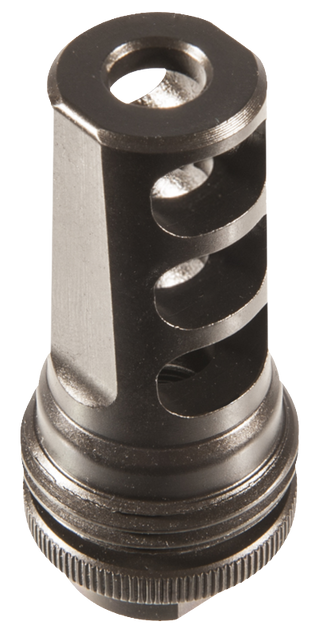 SilencerCo ASR Muzzle Brake, Black Steel, 5/8"-24 tpi Threads, 338 Cal - 817272011838 
