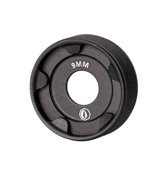 Rugged Suppressors FC002 Front Cap, 9mm Luger, Black - 859383006105 