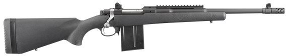 Ruger Gunsite Scout, .308 WIN, 16.10" Barrel, 10+1 Rds, Matte Black - 736676068302 