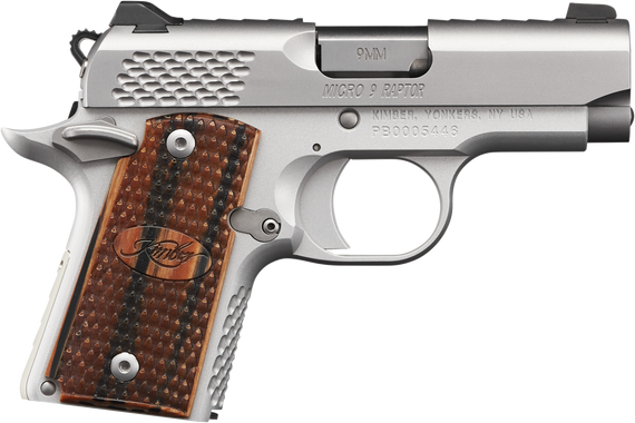 Kimber Micro 9 Raptor, 9MM, 3.15" Barrel, 6+1 Rds, KimPro Silver - 669278331096 