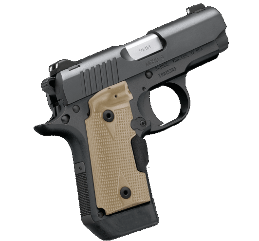 Kimber Micro 9, 9MM, 3.15" Barrel, 7 Rds, Black/Desert Tan Grips 