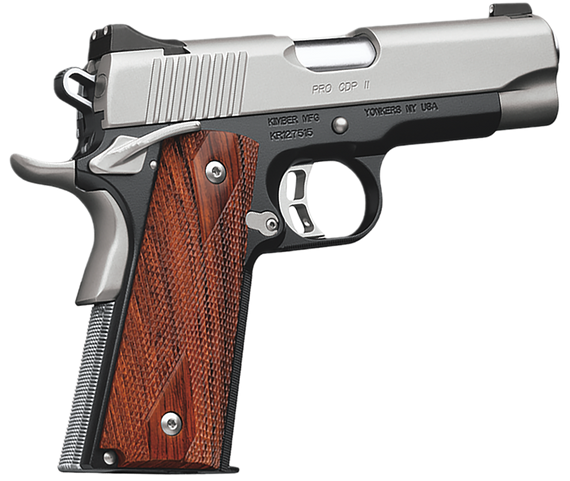 Kimber Pro CDP II, .45 ACP, 4.00" Barrel, 7+1 Rds, Satin Silver/Matte Black - 669278320557 