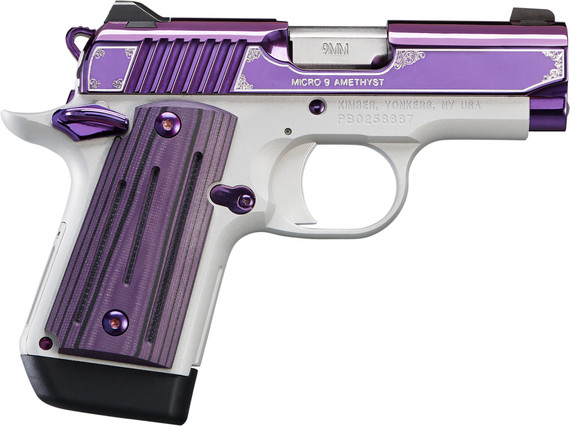 Kimber Micro 9 Amethyst, 9MM, 3.15" Barrel, 7 Rds, Purple PVD Finish - 669278332147 