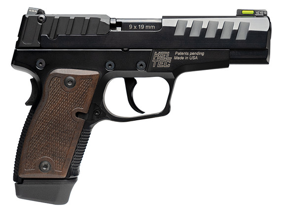 Kel-Tec P15, 9MM, 4.00" Barrel, 15 Rds, Black with Walnut Grips - 640832008784 