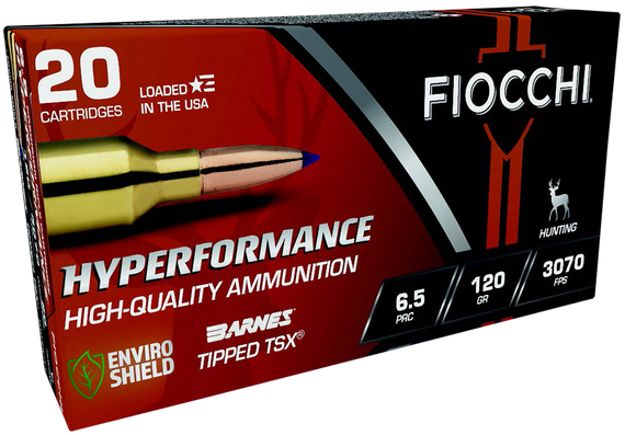 Fiocchi Hyperformance, 6.5 PRC, 120 Grain Barnes Tipped TSX, 200 Rounds - 762344713618 