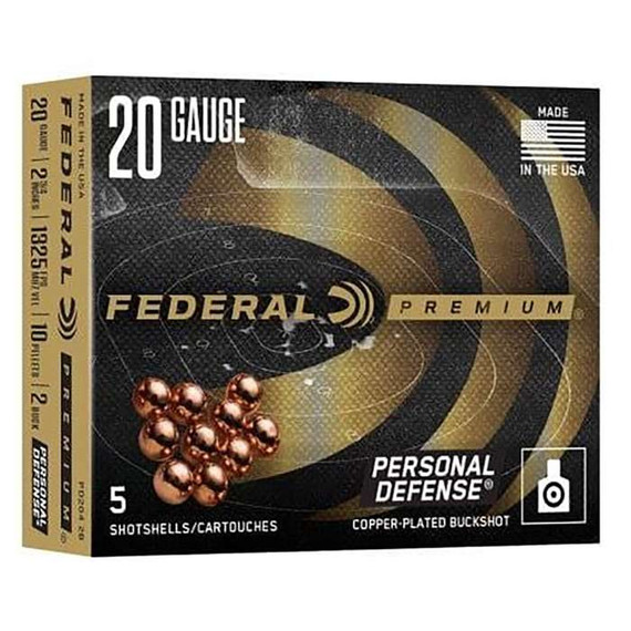Federal Personal Defense, 20 GAUGE, 2.75" Barrel, 5 Rds, Copper-Plated - 604544696912 