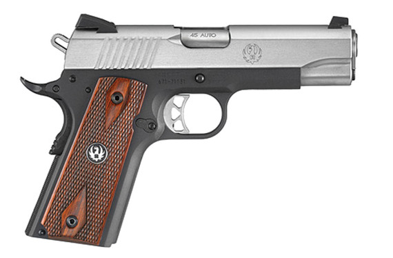 Ruger SR1911 Lightweight Commander, .45 ACP, 4.25" Barrel, 7 Rds, Stainless/Black 