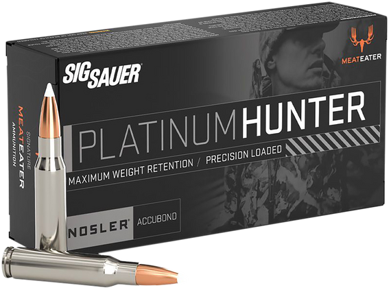 Sig Sauer E3006PH18020 Platinum Hunter, 30-06 Springfield, 180gr, Nickel Plated Brass - 798681704415 
