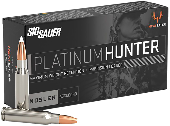 Sig Sauer E3006PH18020 Platinum Hunter, 30-06 Springfield, 180gr, Nickel Plated Brass 