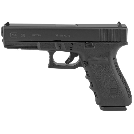 Glock G20SF Gen 3, 10MM, 4.61" Barrel, 15 Rds, Gas Nitride - 764503912641 