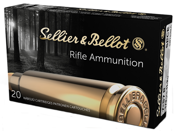 Sellier & Bellot SB757RA, 7x57R, 173gr Soft Point Cut Through Edge, 20 Rounds - 754908511846 