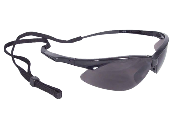 Radians OB120CS Outback Shooting Glasses, Smoke Gray Lens, Anti-Fog, Black Frame - 674326224800 