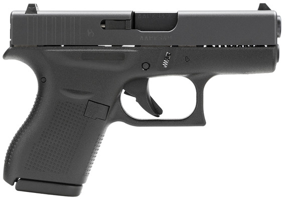 Glock G42 Gen 3, 380 ACP, 3.25" Barrel, 6 Rds, Matte Black - 764503910616 