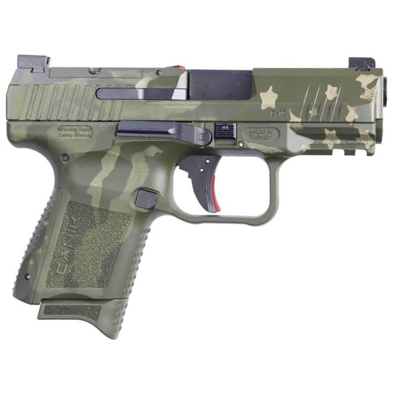 Canik TP9 Elite SC, 9MM Luger, 3.60" Barrel, 12 Rds, We the People Green - 787450850040 
