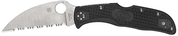 Spyderco Endela Wharncliffe Lightweight, VG-10 SS Blade, Black Textured FRN Handle - 716104016556 