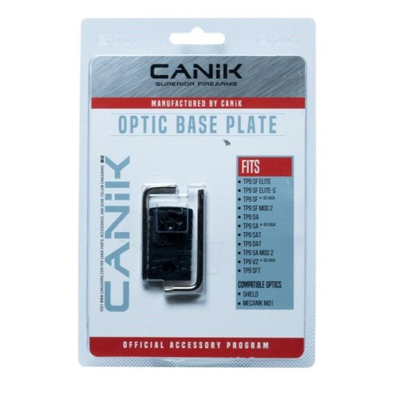 Canik PACN0704 Optic Base Plate, Shield Footprint, Black - 787450717701 