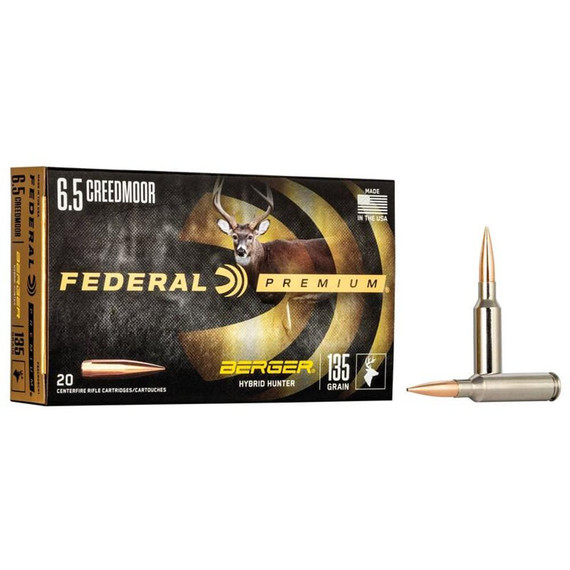 Federal Classic Hunter Berger Hybrid, 6.5 Creedmoor, 135 Grain, 20 Rds - 604544649284 