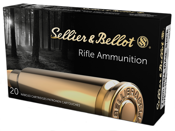 Sellier & Bellot SB7A, 7mm Rem Mag, 173gr Soft Point Cut Through Edge, 20 Rds, Brass - 754908511877 