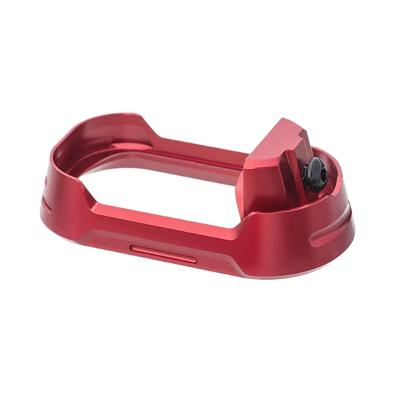 Tyrant CNC TDG19G34MWREDBLKSCRW Magwell, Red Aluminum, Fits Glock 19 Gen 3-4 - 7426848614248 