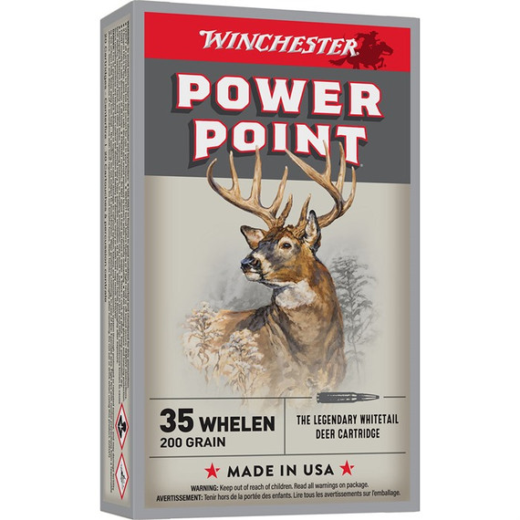 Winchester Power Point 35 Whelen, 200 Grain, 20 Rounds, Brass Casing - 208922322105 