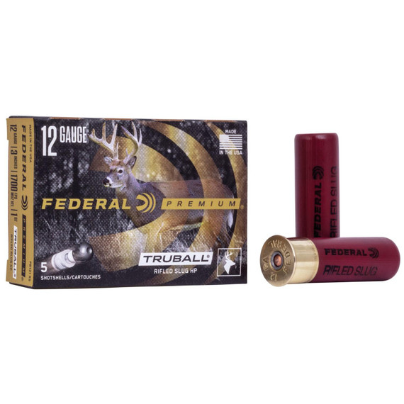 Federal Vital Shok TruBall Rifled Slug, 12 Gauge, 3.00" Barrel, 5 Rds - 50029465029802 