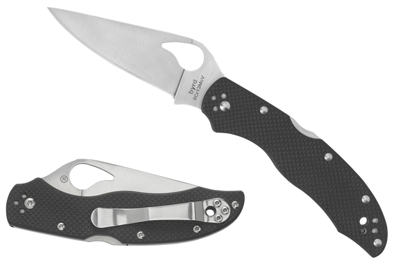 Spyderco Harrier 2, 3.39" Blade, Black Textured G10 Handle, Stonewashed Finish - 716104402366 