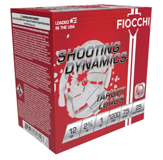 Fiocchi Shooting Dynamics 12ga 2 3/4" 1oz #7.5, 250 Rounds 