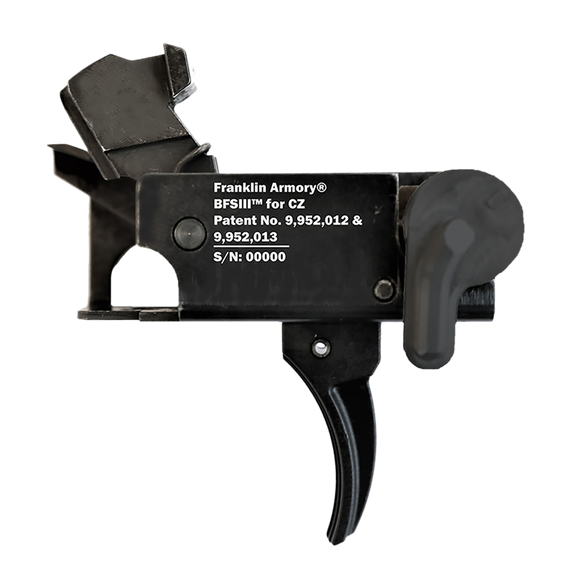 Franklin Armory BFSIII Black Curved Trigger, Fits CZ Scorpion, Ambidextrous - 818725011801 